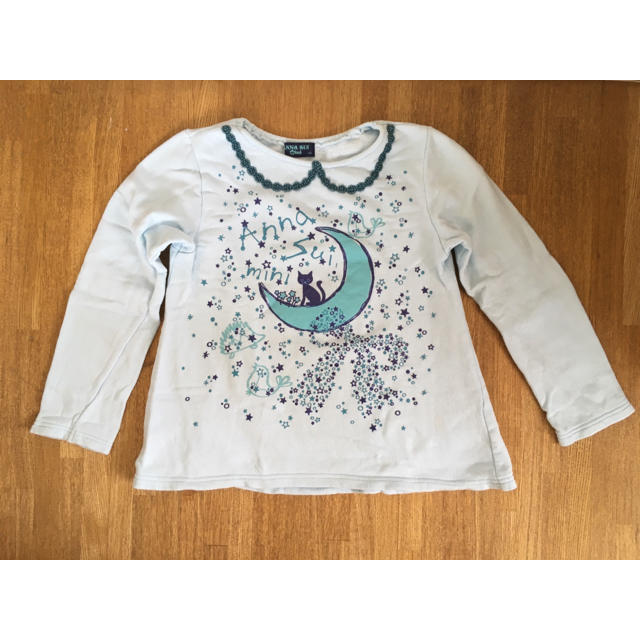 ANNA SUI mini(アナスイミニ)のANNA SUI mini アナスイミニ 140 猫柄 ロングTシャツトレーナー キッズ/ベビー/マタニティのキッズ服女の子用(90cm~)(Tシャツ/カットソー)の商品写真