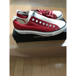 コンバース(CONVERSE)の★コンバースオールスターOX　スリッポンタイプ　Ｒｅｄ　２７ｃｍ 送料込み(スニーカー)