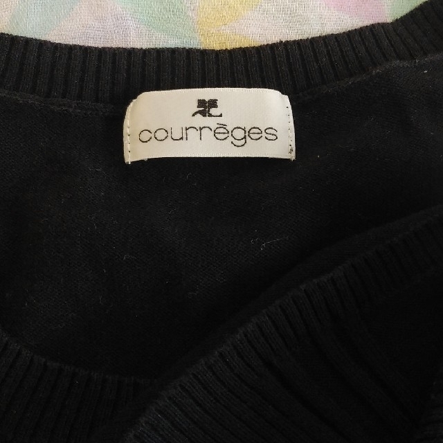 Courreges(クレージュ)のクレージュ　黒　半袖　セーター レディースのトップス(ニット/セーター)の商品写真