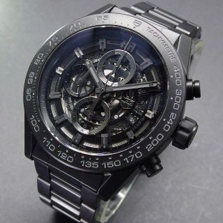 タグホイヤー(TAG Heuer)の美品 タグ ホイヤー カレラ ホイヤー01 セラミック ブラック 45mm (腕時計(アナログ))