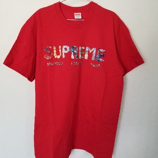 (M)Supreme Ali/Warhol TeeフォトプリントTシャツ赤