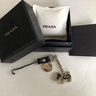 プラダ(PRADA)の【 美品 】 プラダ ストラップ ブラック イヌ  ( 犬 )(キーホルダー)