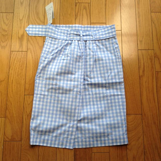 ギンガムチェックタイトスカート レディースのスカート(ひざ丈スカート)の商品写真