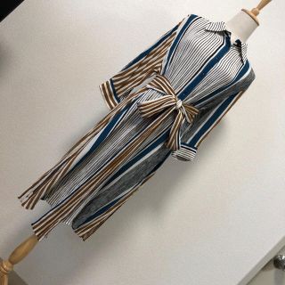 ザラ(ZARA)のZARAのマルチカラーウエストリボンワンピース🌈(ロングワンピース/マキシワンピース)