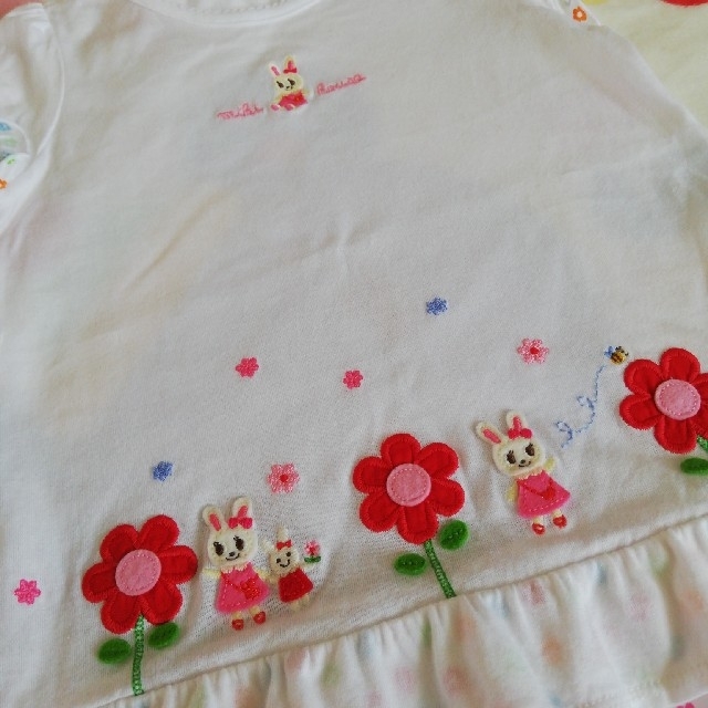 mikihouse(ミキハウス)のミキハウス　Tシャツ　90 キッズ/ベビー/マタニティのキッズ服女の子用(90cm~)(Tシャツ/カットソー)の商品写真