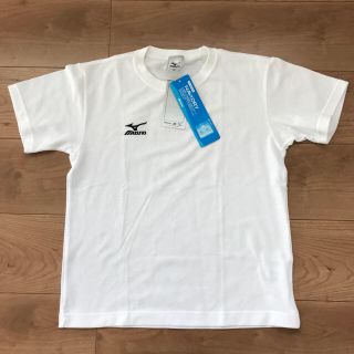 ミズノ(MIZUNO)の【新品】MIZUNOミズノ★刺繍入り鹿の子Tシャツ（半袖）★ホワイト白150(Tシャツ/カットソー)