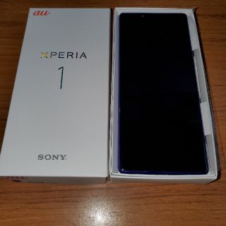 サムスン(SAMSUNG)のSIMフリー ○判定  新品同様 Xperia 1 SOV40 au版パープル (スマートフォン本体)