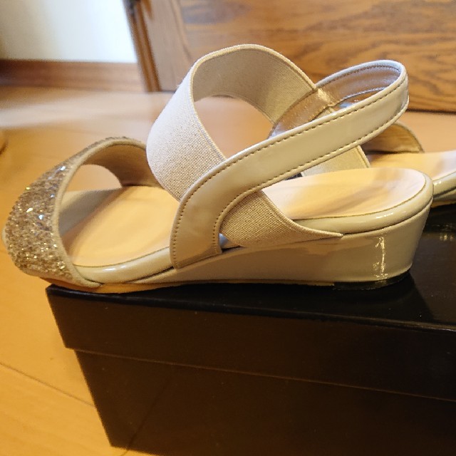 ESPERANZA(エスペランサ)のエスペランサ サンダル ミュール 歩きやすい グレー ラメ レディースの靴/シューズ(サンダル)の商品写真