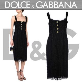 ドルチェアンドガッバーナ(DOLCE&GABBANA)のDOLCE&GABBANA ブラックワンピース(ロングワンピース/マキシワンピース)