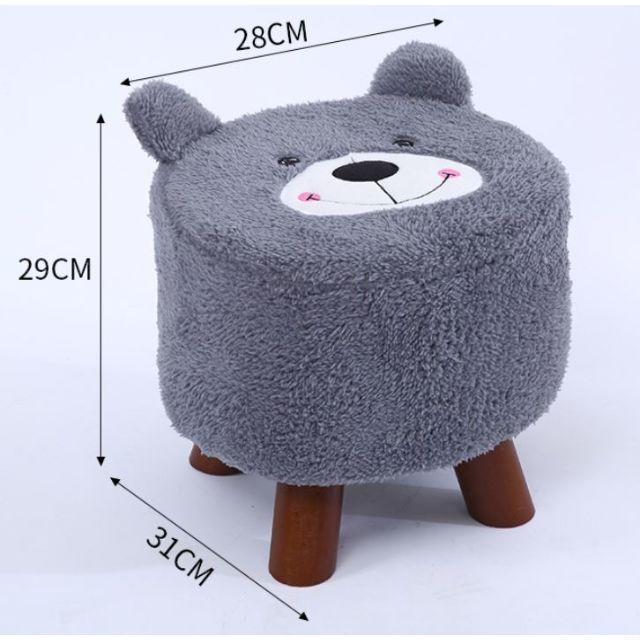 mini2x インテリアクマ （灰色）かわいい熊ちゃん クッションチェア インテリア/住まい/日用品の椅子/チェア(スツール)の商品写真