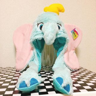 ディズニー(Disney)のディズニー ダンボ ぬいぐるみ 帽子 被り物(キャラクターグッズ)