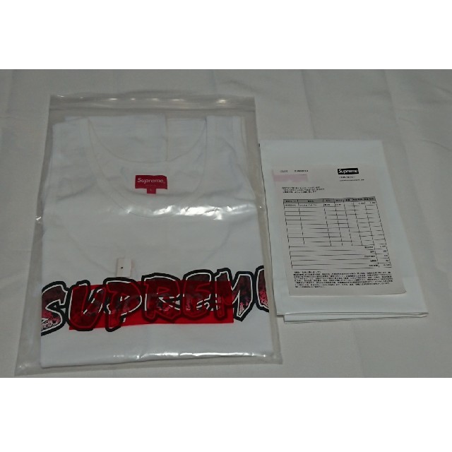 supreme splatter tank top 白 L 新品