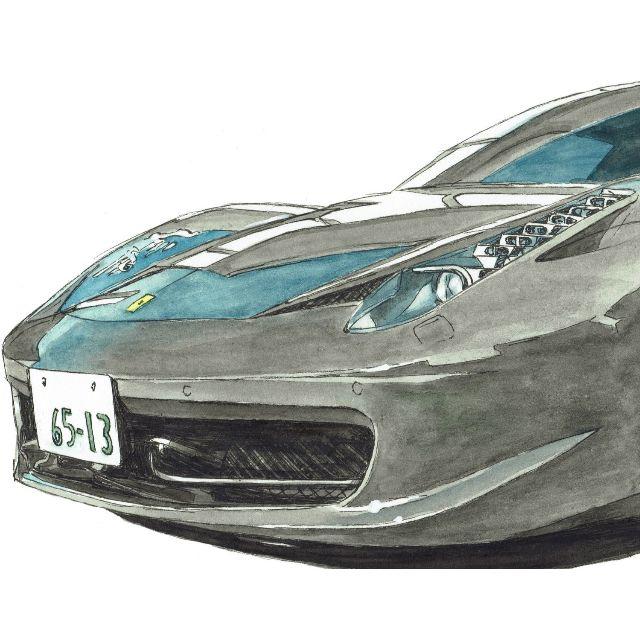 GC-1227フェラーリ458Italia限定版画直筆サイン額装●作家平右ヱ門 2