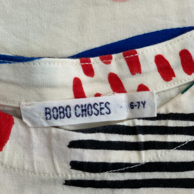 bobo chose(ボボチョース)のBOBO CHOSES ボボショーズ カットソー ボートネック フレンチ 6Y キッズ/ベビー/マタニティのキッズ服女の子用(90cm~)(Tシャツ/カットソー)の商品写真