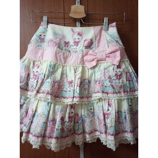 アンジェリックプリティー(Angelic Pretty)のfancy box スカート 白(ミニスカート)