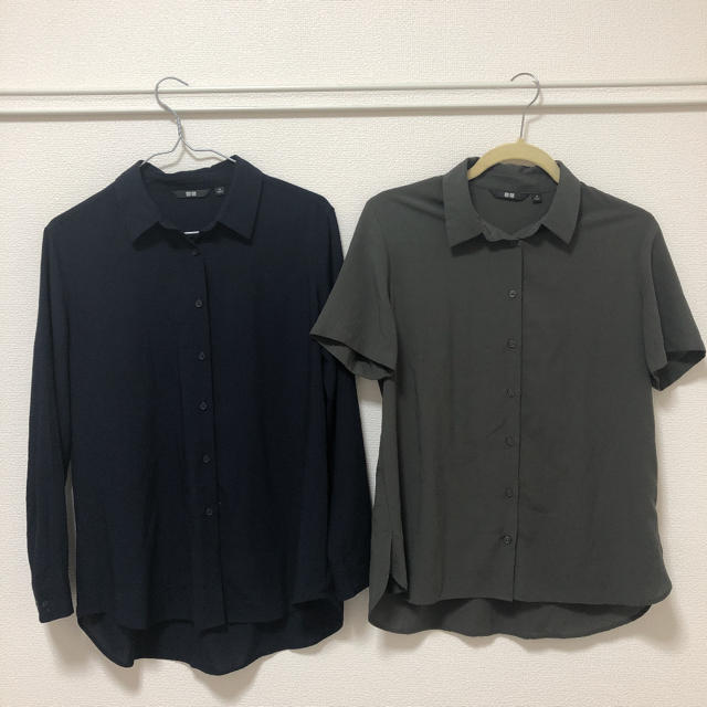 UNIQLO(ユニクロ)のUNIQLO イージーケア レーヨンシャツ レディースのトップス(シャツ/ブラウス(半袖/袖なし))の商品写真