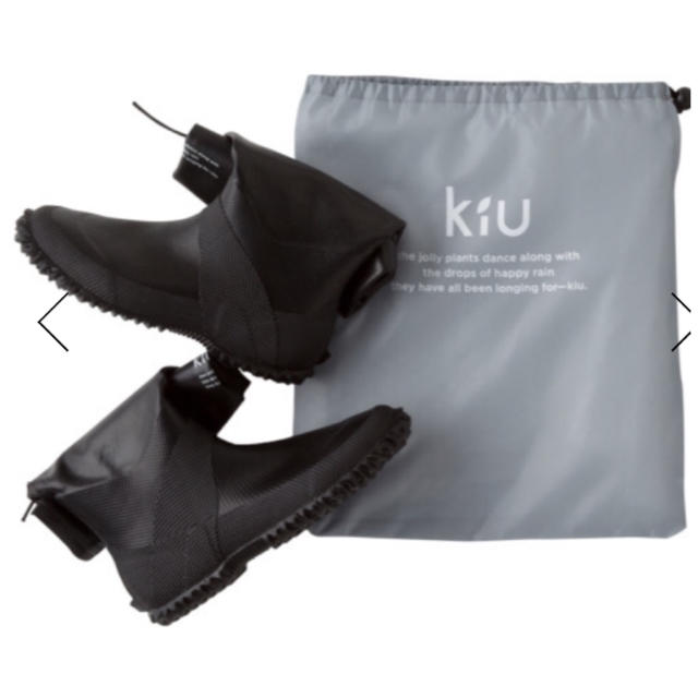 KiU(キウ)のKiu/キウ　PACKABLE RAIN BOOTS　ブラック　Ｍ レディースの靴/シューズ(レインブーツ/長靴)の商品写真