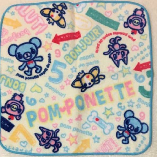 pom ponette(ポンポネット)のポンポネット ハンカチ ２枚セット レディースのファッション小物(ハンカチ)の商品写真