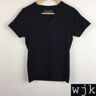 ダブルジェーケー(wjk)の美品 wjk ダブルジェイケイ 半袖Tシャツブラック サイズS(Tシャツ/カットソー(半袖/袖なし))