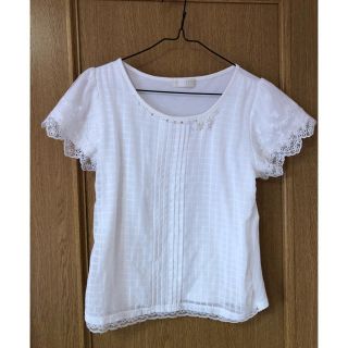 パターンフィオナ(PATTERN fiona)の白Tシャツ(Tシャツ/カットソー(半袖/袖なし))
