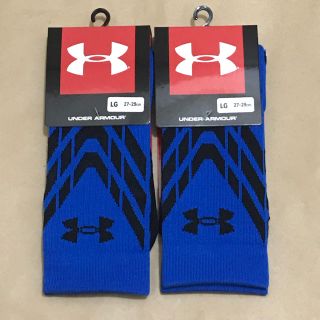 アンダーアーマー(UNDER ARMOUR)のアンダーアーマー  メンズソックス 2足 青 27〜29cm(ソックス)