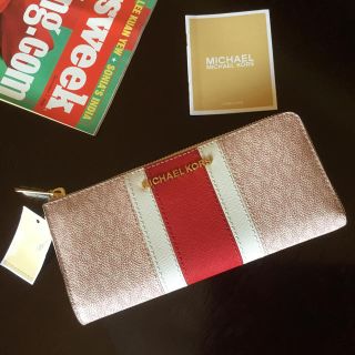 マイケルコース(Michael Kors)の新品 ❇︎ Michael kors マイケルコース ❇︎長財布 ★ピンクレッド(財布)