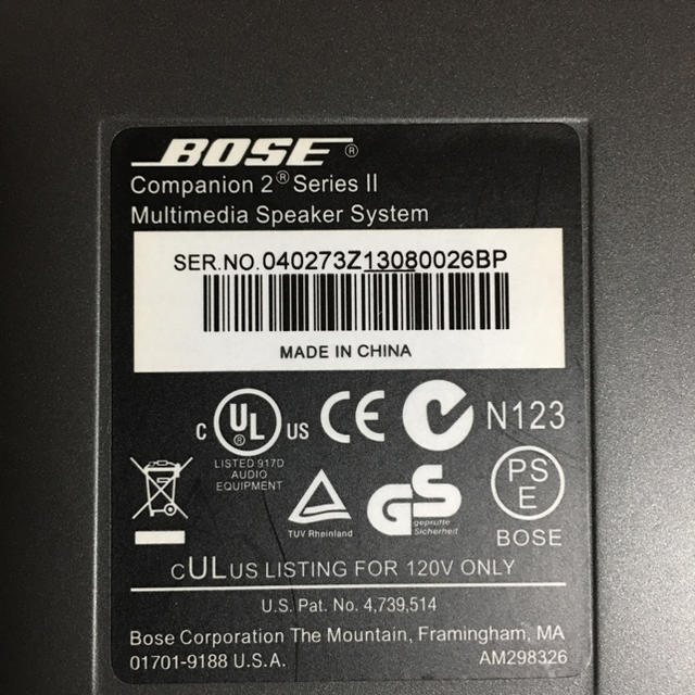 BOSE(ボーズ)のBOSE  スピーカー companion2 seriesⅡ  スマホ/家電/カメラのPC/タブレット(PC周辺機器)の商品写真