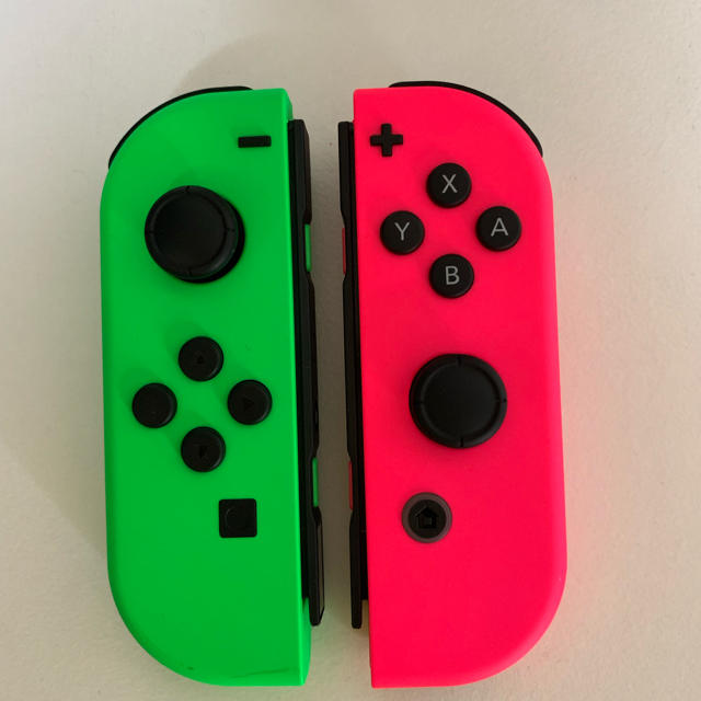 Nintendo Switch(ニンテンドースイッチ)のJoy-Con ネオングリーン ネオンピンク エンタメ/ホビーのゲームソフト/ゲーム機本体(家庭用ゲーム機本体)の商品写真