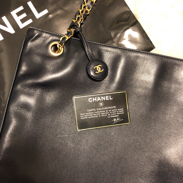 CHANEL ラムスキン  トートバック シャネル