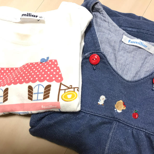 familiar(ファミリア)のファミリア Tシャツ&ジャンパースカートセット キッズ/ベビー/マタニティのベビー服(~85cm)(Ｔシャツ)の商品写真