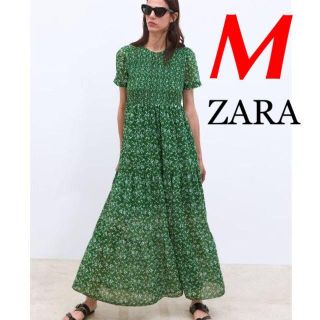 Zara 新品 完売品 Zara M 花柄 スモッキング ワンピースの通販 By Iwaiwa S Shop ザラならラクマ