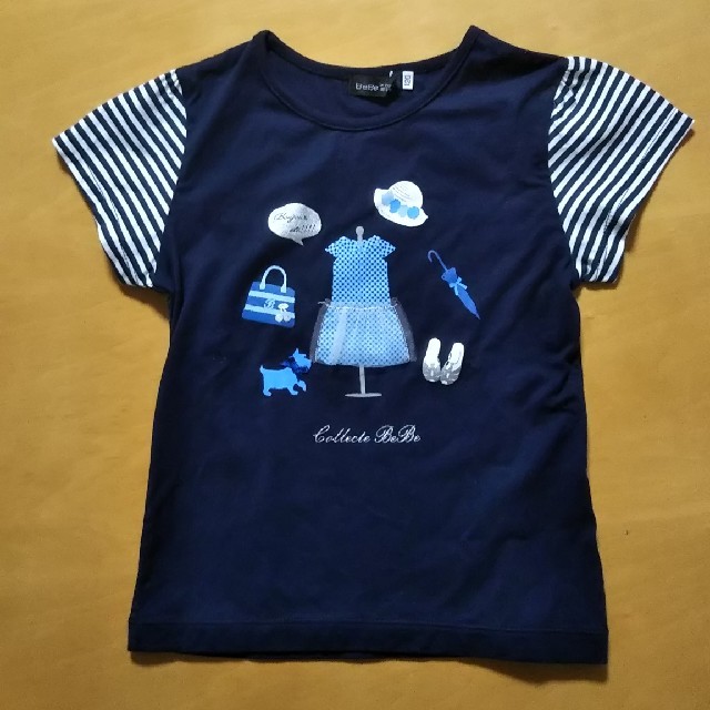 BeBe(ベベ)のBeBe♪120㎝  ネイビー半袖Tシャツ キッズ/ベビー/マタニティのキッズ服女の子用(90cm~)(Tシャツ/カットソー)の商品写真