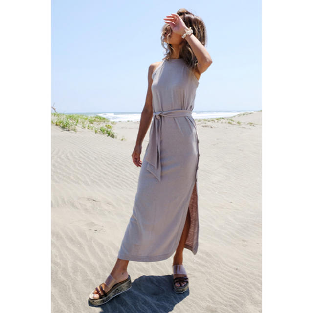 Side Slit Coconut Button Tank Dress