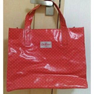 キャスキッドソン(Cath Kidston)のCath Kidston キャスキッドソントートバック おけいこバック 赤ドット(トートバッグ)