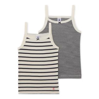 プチバトー(PETIT BATEAU)のHayatoRohika様専用♡14a マリニエール＆ミラレキャミソール２枚組(キャミソール)