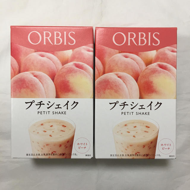 ORBIS(オルビス)のホワイトピーチ ORBIS オルビス プチシェイク ×2箱(14食) コスメ/美容のダイエット(ダイエット食品)の商品写真