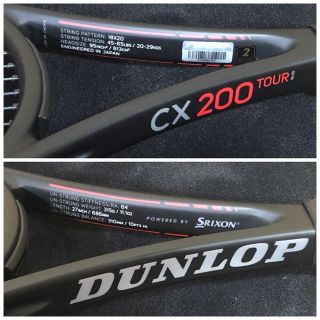 ダンロップ(DUNLOP)の☆ガット張りました☆国内正規品CX200TOUR18×20使用僅か(ラケット)