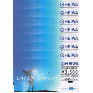 平和 HEIWA (PGM)ゴルフ 株主優待 8枚×3500円(その他)