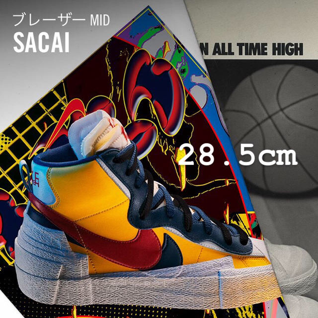 Nike sacai Blazer Midイエローサイズ