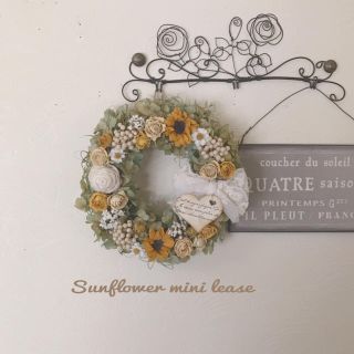 Sunflower mini  lease(ドライフラワー)