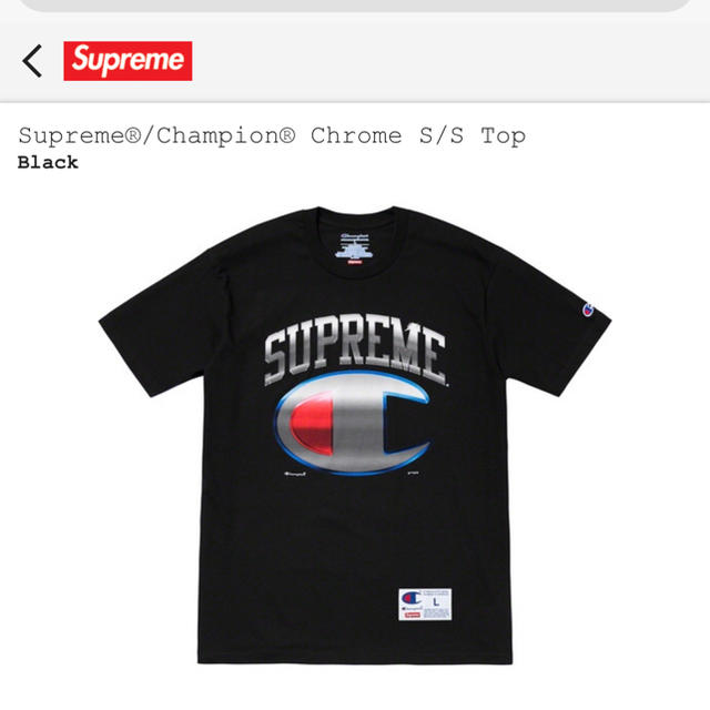 Supreme(シュプリーム)の【XL】Supreme Champion Chrome S/S Top メンズのトップス(Tシャツ/カットソー(半袖/袖なし))の商品写真