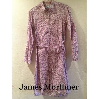 ドレステリア(DRESSTERIOR)のjames mortimer ★ リバティ柄 シャツワンピース アイルランド製(ひざ丈ワンピース)