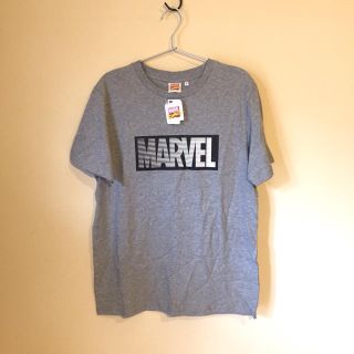 ジーユー(GU)のMARVEL プリントTシャツ グレー M(Tシャツ/カットソー(半袖/袖なし))