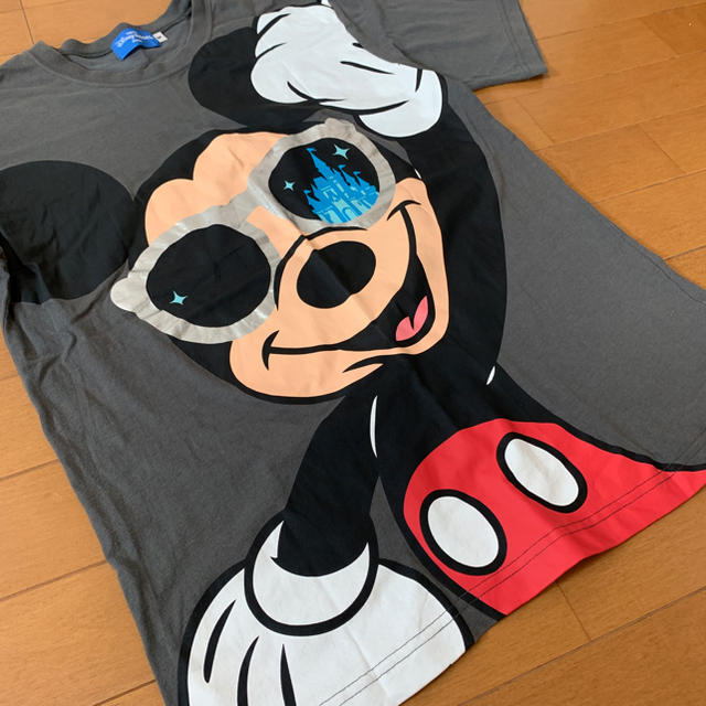 ミッキーマウス(ミッキーマウス)のディズニー Ｔシャツ ミッキー サングラス M メンズ  美品 グレー 値下げ メンズのトップス(Tシャツ/カットソー(半袖/袖なし))の商品写真