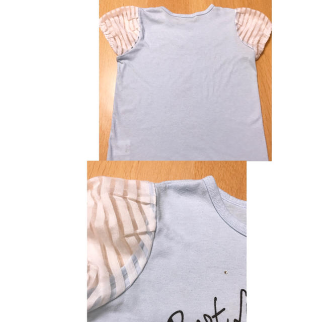 Lindsay(リンジィ)のリンジィ 異素材Tシャツ キッズ/ベビー/マタニティのキッズ服女の子用(90cm~)(Tシャツ/カットソー)の商品写真