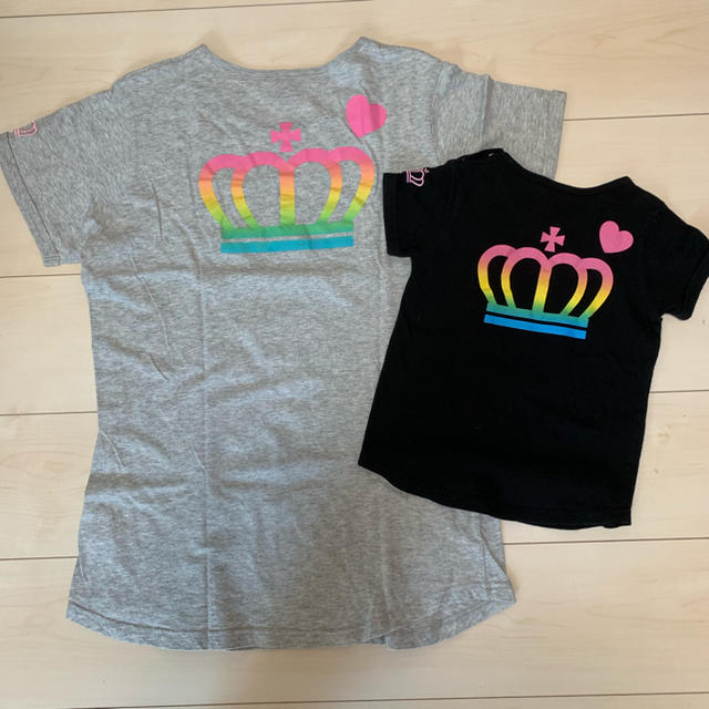 BABYDOLL(ベビードール)のBABY DOLL親子ペア Tシャツ キッズ/ベビー/マタニティのキッズ服女の子用(90cm~)(Tシャツ/カットソー)の商品写真