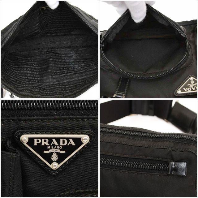 PRADA(プラダ)のプラダ♡ウエストバッグ・ボディバッグ・ヒップバッグ♡ブラック黒×ナイロン メンズのバッグ(ウエストポーチ)の商品写真