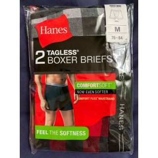 ヘインズ(Hanes)の新品☆Hanes☆ギンガムチェック☆グレー＆レッド☆2枚セット☆Mサイズ☆(ボクサーパンツ)