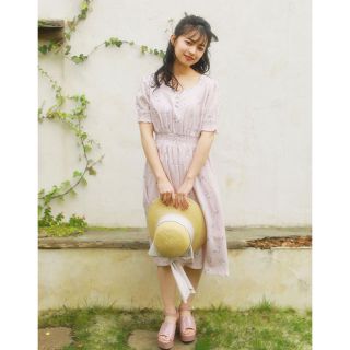 エブリン(evelyn)のevelyn♡新品 オリジナル花ミドルOP (ひざ丈ワンピース)