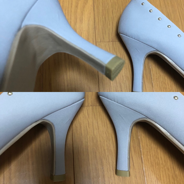 女性 パンプス スタッズ グレー M レディースの靴/シューズ(ハイヒール/パンプス)の商品写真